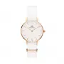 DANIEL WELLINGTON Petite Melrose Sieviešu Pulkstenis 28mm Roze Zelts Tīkla Rokassprādze DW00100313