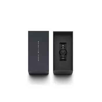 DANIEL WELLINGTON Petite Melrose Sieviešu Pulkstenis 28mm Roze Zelts Tīkla Siksniņa DW00100415