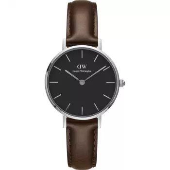 DANIEL WELLINGTON Petite Melrose Sieviešu Pulkstenis 28mm Roze Zelts Tīkla Siksniņa DW00100233