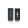 Daniel Wellington Quadro Mini Pressed Sheffield sieviešu pulkstenis DW00100719 - 22mm rozā zelta nerūsējošā tērauda korpuss, olu čaumalas baltā ciparnīca, melna itāļu ādas siksniņa