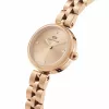 Daniel Wellington Quadro sieviešu pulkstenis 22mm rozā zelta nerūsējošā tērauda korpuss, melna ādas siksniņa DW00100720