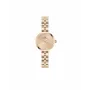 Daniel Wellington Quadro sieviešu pulkstenis 22mm rozā zelta nerūsējošā tērauda korpuss, melna ādas siksniņa DW00100720