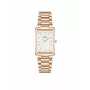 DANIEL WELLINGTON Quadro Sieviešu Pulkstenis 32mm Roza Zelts Nerūsējošais Tērauds Melna Āda
