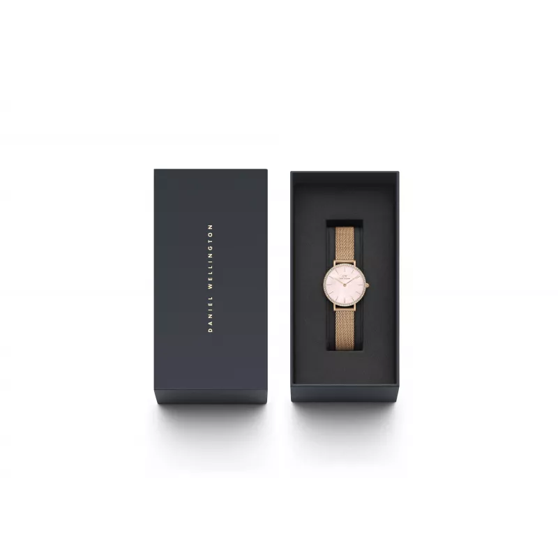 DANIEL WELLINGTON Sieviešu pulkstenis DW00100663 28mm Rožu zelts Nerūsējošā tērauda siets