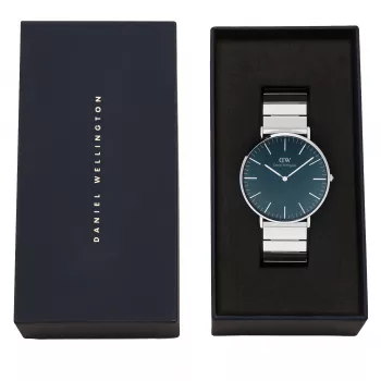 DANIEL WELLINGTON Sieviešu pulkstenis DW00100776 (40mm) - Classic Petite Ashfield - Rožu zelta nerūsējošā tērauda siets