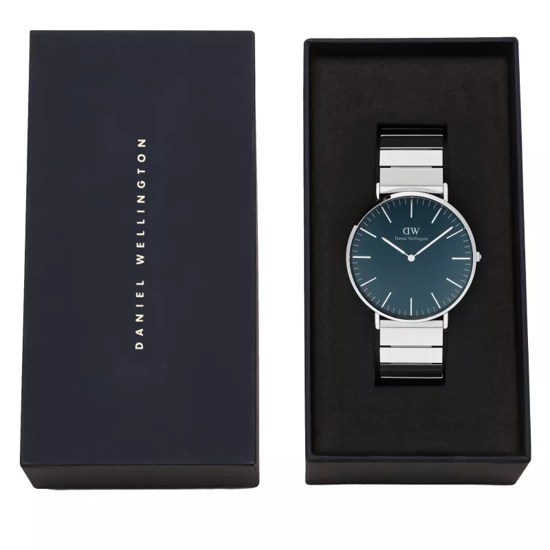 DANIEL WELLINGTON Sieviešu pulkstenis DW00100776 (40mm) - Classic Petite Ashfield - Rožu zelta nerūsējošā tērauda siets