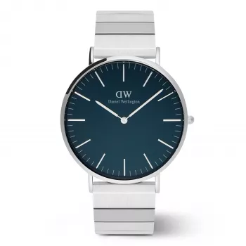 DANIEL WELLINGTON Sieviešu pulkstenis DW00100776 (40mm) - Classic Petite Ashfield - Rožu zelta nerūsējošā tērauda siets
