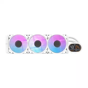 DARKFLASH DH360D White v2 360mm All-in-One šķidruma CPU dzesētājs, ARGB, Balts