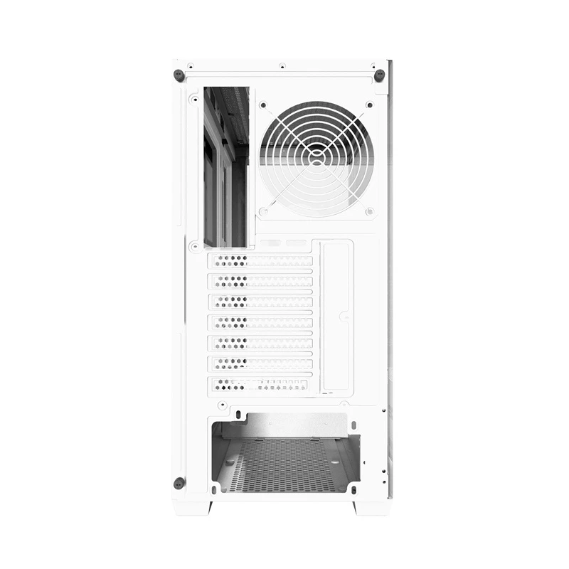 Darkflash DS900W balts vidēja torņa datora korpuss, ATX, rūdīts stikls, bez ventilatoriem