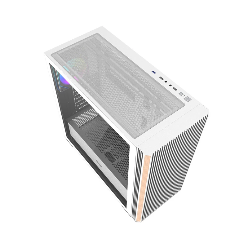 DARKFLASH DS900WS vidēja torņa balts korpuss ar 4 ARGB ventilatoriem