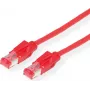 Dätwyler Cat.6 S/FTP savienojuma kabelis, RJ45 uz RJ45, 10 m, bez halogēniem, sarkans