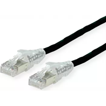 Dätwyler Cat.6 U/UTP LS0H Patch kabelis, RJ45 AMP v2, melns, 20 m