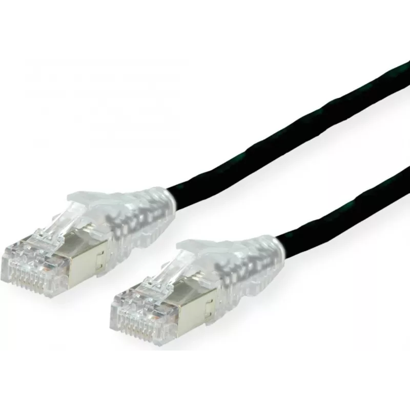 Dätwyler Cat.6 U/UTP LS0H Patch kabelis, RJ45 AMP v2, melns, 20 m