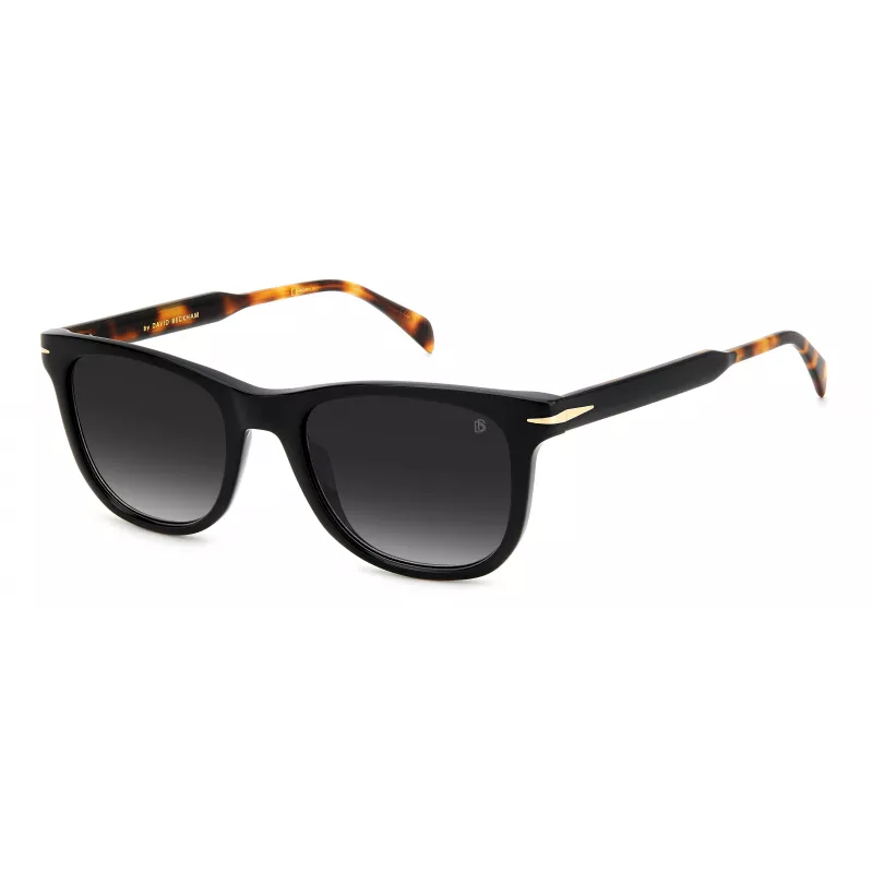 David Beckham DB-1113-S-WR7 Vīriešu saulesbrilles, Havana acetāta rāmis, zaļas polikarbonāta lēcas, 52 mm