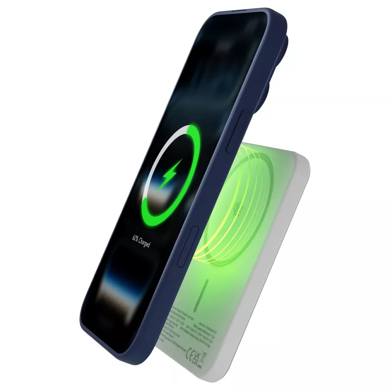 DBRAMANTE 1928 dbramante1928 rechargePowerBank5KWLSlimQi225wWHT Bezvadu Power Bank 5000 mAh Balts