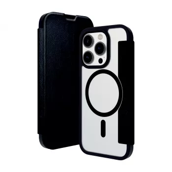 DBRAMANTE1928 Helsinki MagSafe vāciņš iPhone 15 Pro Max - melns/caurspīdīgs HE67CLBL1883