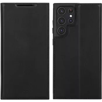 dbramante1928 Oslo Flip Case mobilajam tālrunim - poliuretāns (PU), plastmasa - melns - Samsung Galaxy S22 Ultra