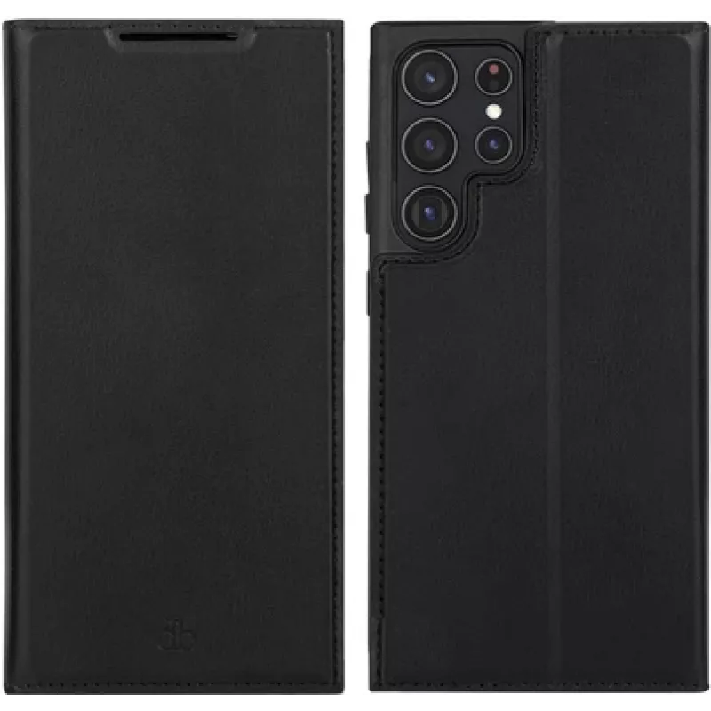 dbramante1928 Oslo Flip Case mobilajam tālrunim - poliuretāns (PU), plastmasa - melns - Samsung Galaxy S22 Ultra