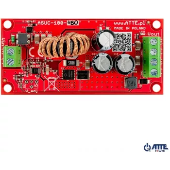 DC/DC pārveidotājs ATTE ASUC-100-480-OF 100W 48V ieeja 12V izeja DIN sliede
