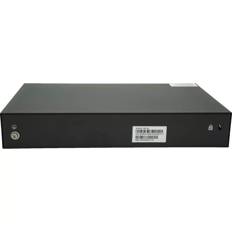 DCN S4200-10P-SI Pārvaldāms Layer 2 PoE+ slēdzis, 8x Gigabit RJ45 (PoE+), 2x SFP, 130W