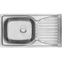 DEANTE 1-Bowl Granite Composite Sink with Drainer - Onyx Black 620x500mm