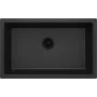 DEANTE 1-Bowl Wall-Hung Granite Composite Sink Graphite 90 mm Drain