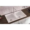 DEANTE 2-Bowl Granite Sink Black 780x435mm Inset