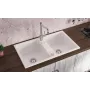 DEANTE 2-Bowl Granite Sink Black 780x435mm Inset