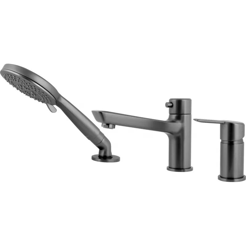 DEANTE 3-Hole Bathtub Mixer Black Matte Arnika Nero