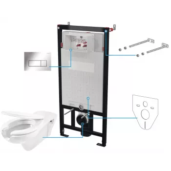 DEANTE 6-in-1 Slēptās tualetes komplekts