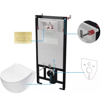 DEANTE 6-in-1 Slēptās uzstādīšanas tualetes komplekts