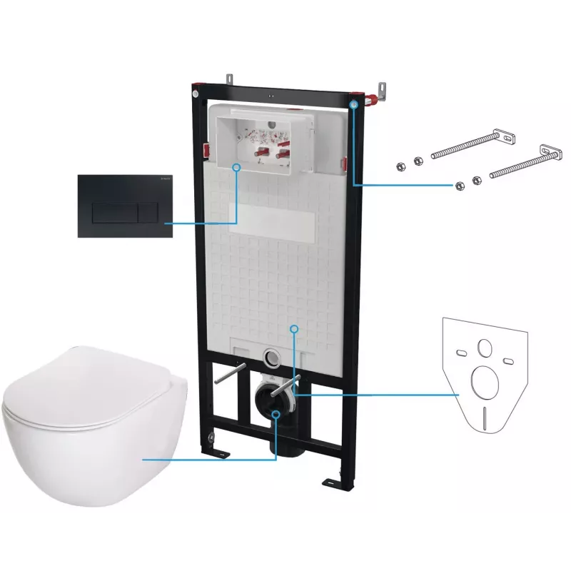 DEANTE 6-in-1 Slēptās tualetes komplekts