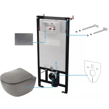 DEANTE 6-in-1 slēptās tualetes komplekts