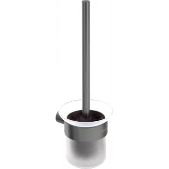 DEANTE ADR_D711 Sienas tualetes birstes komplekts LOFT Melns matēts
