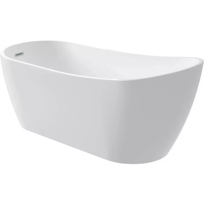 DEANTE Asimetriska brīvstāvoša akrila vanna 150 cm balta