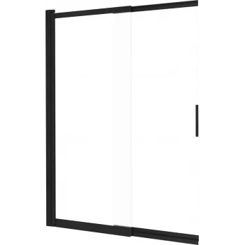 DEANTE Vannas ekrāns 100x140 cm Vienas paneļa Sienas montāža Rūdīts drošības stikls Alumīnija rāmis Matēti melns