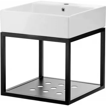 DEANTE CDTW6U5S Piekarināmā vannas istabas konsoles mazgāšanas trauks ar izlietni 50x50 cm balts