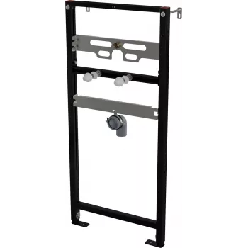 DEANTE Slēptais rāmis urinālam - SYSTEM sērija, Melns, 500mm platums, Regulējams augstums 1150-1350mm