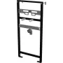 DEANTE Slēptais rāmis urinālam - SYSTEM sērija, Melns, 500mm platums, Regulējams augstums 1150-1350mm