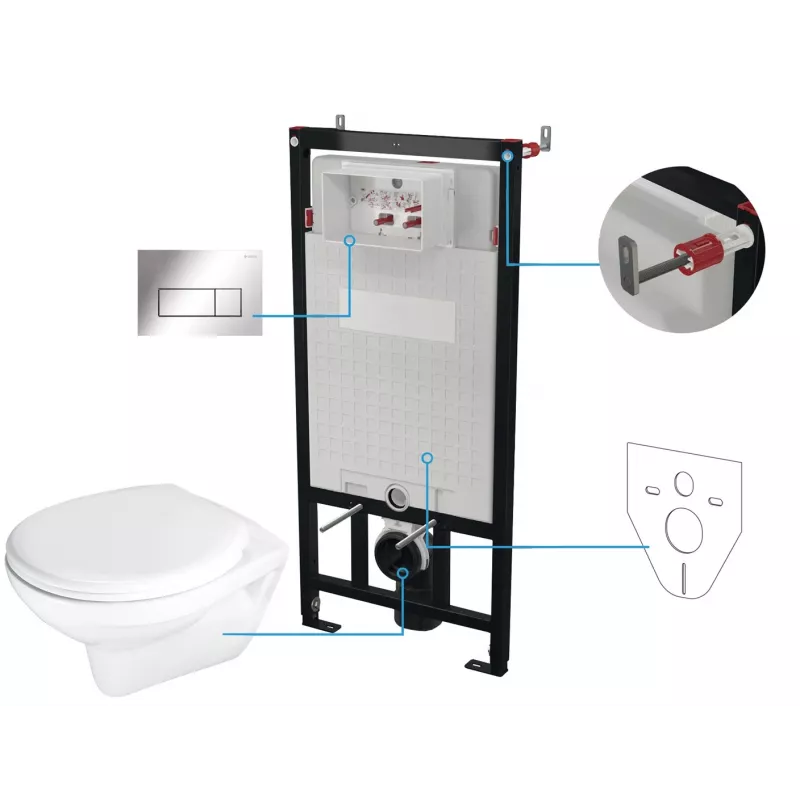 DEANTE Slēptais WC komplekts 6 in 1
