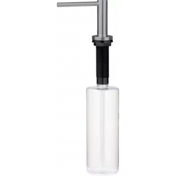 DEANTE Trauku mazgāšanas līdzekļa dozators ar sūkļa turētāju, 380 ml, pelēks/caurspīdīgs