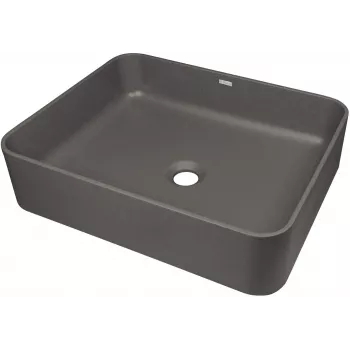 DEANTE Granīta virsmas izlietne melna 620x440mm