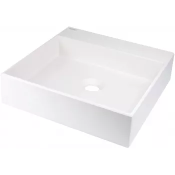 DEANTE Granīta virsmas izlietne ar jaucējkrāna atveri - 400x400 mm Black Onyx