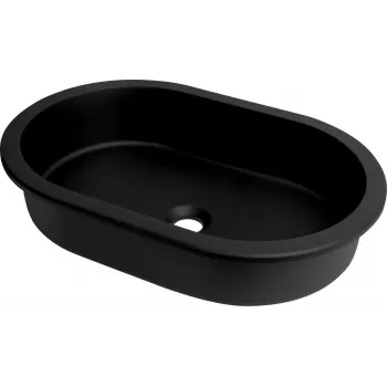 DEANTE Granīta iegremdējamā/ieliekamā izlietne Titanium Black 460x410 mm