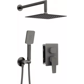DEANTE Omnires Y Iegremdējamā dušas komplekts ar BOX maisītāja sistēmu, matēti melns