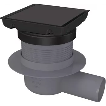 DEANTE Point Drain - Reversible - Nerūsējošā tērauda grīdas notece ar sauso sifonu, 150x150 mm