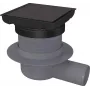 DEANTE Point Drain - Reversible - Nerūsējošā tērauda grīdas notece ar sauso sifonu, 150x150 mm