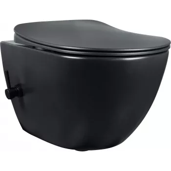 DEANTE Tualete ar Bidet Funkciju - ar Maisītāja Krānu, Grīdas, Bezmalas, Dubultā Skalošana 3/5L, Balta, Keramika, Mīkstas Aizvēršanas Sēdeklis