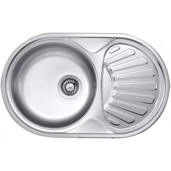 DEANTE ZEU 311B 1-Bowl Fragranite Sink with Drainer, Onyx Black, 620x500mm