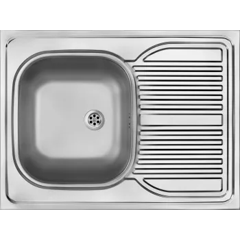 DEANTE ZM6 3110 1-Bowl Nerūsējošā tērauda izlietne ar noteku - virsmontāžas, matēta, 780x435 mm